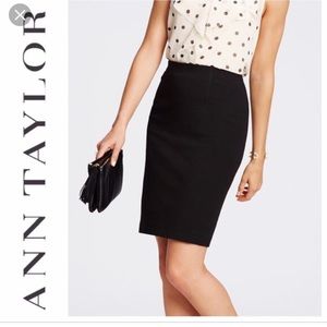 Ann Taylor Black Pencil Skirt